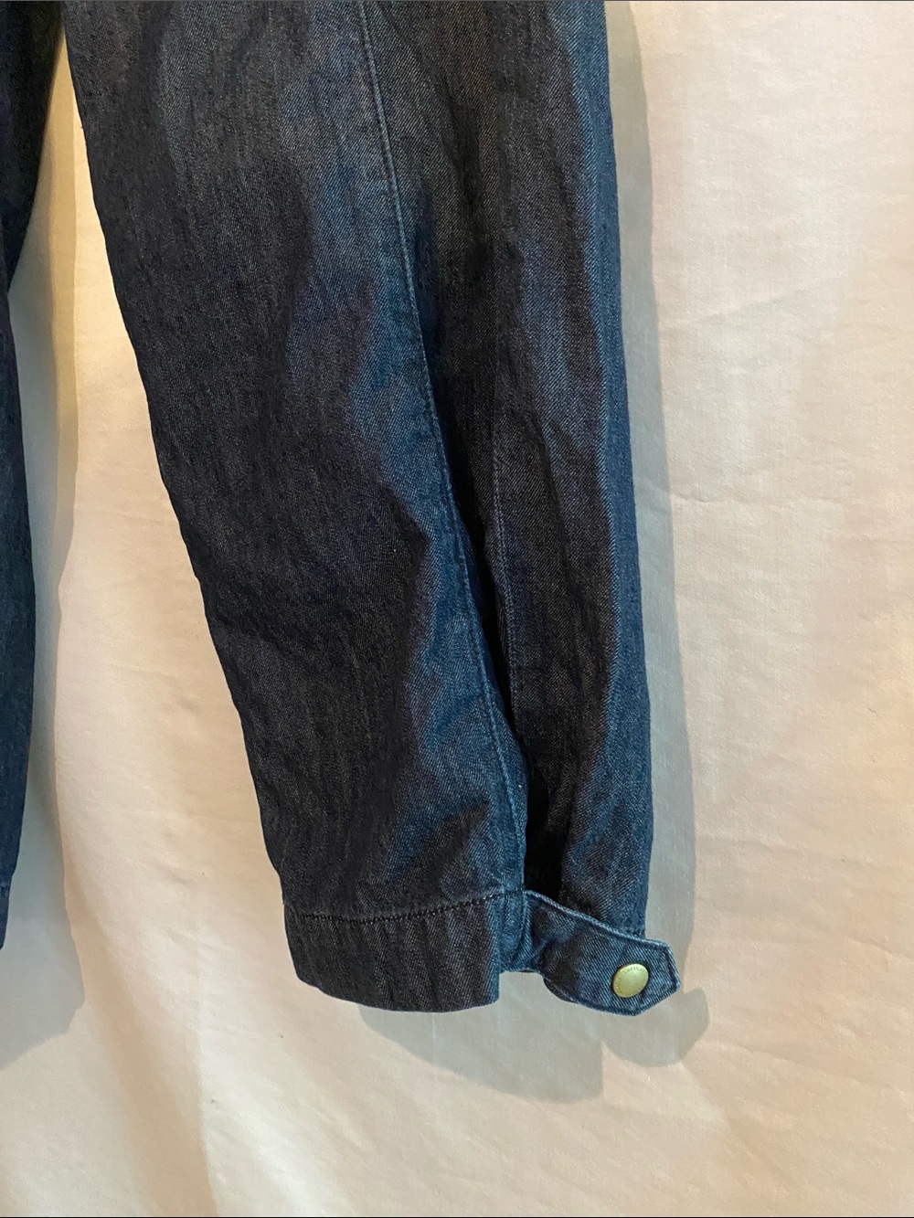 American Eagle size 4 petite convertible trouser jeans dark denim wide leg baggy - Picture 2 of 13